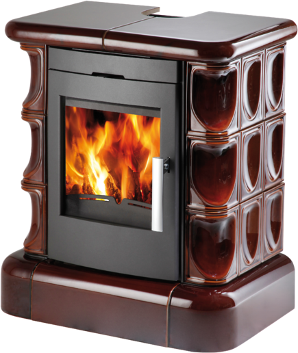 Tiled stove MANTA tiled top plate + pedestal | Haas + Sohn